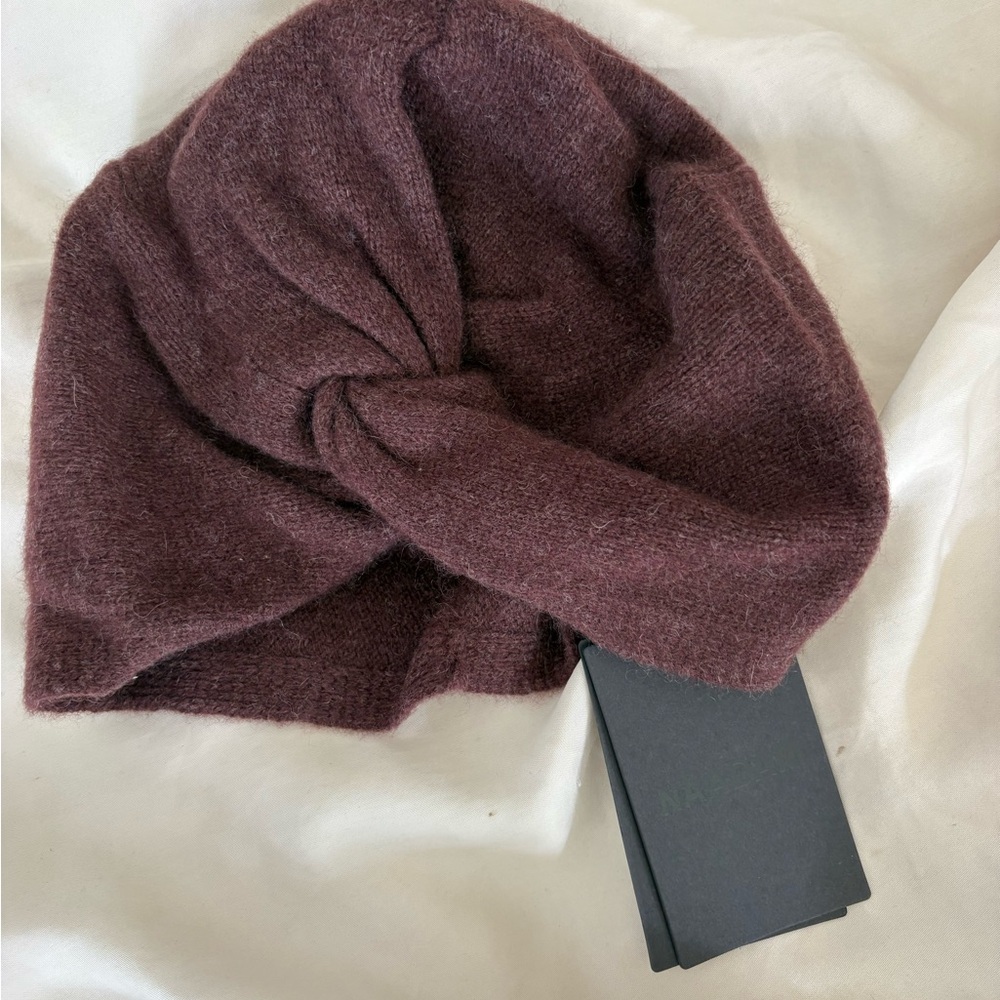 NAADAM Knotted Wool Headband - Wine